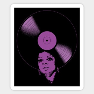 Afrovinyl (Purple) Magnet